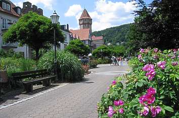 Mainplatz und Spitzer Turm in Wertheim
