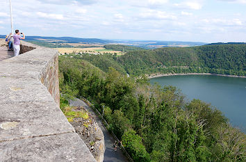 Blick vom Schloss Waldeck auf den Edersee