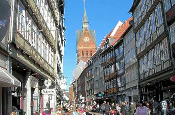Kramerstra&szlig;e mit Marktkirche in Hannover