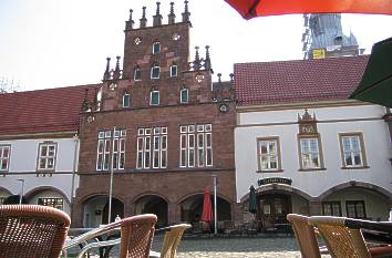 Marktplatz mit Rathaus in Lemgo