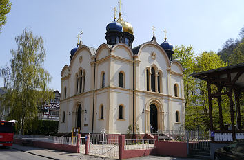 Lahn, Wilhelmsalle und Russische Kirche Bad Ems