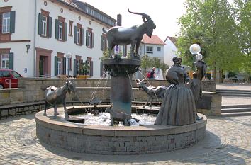 Geißbockbrunnen in Deidesheim