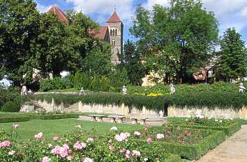 Barockgarten auf dem Schlossberg in Quedlinburg