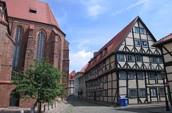 Fachwerkhäuser an der St. Marienkirche in Salzwedel