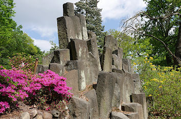 Basaltsäule am Inselteich Park Kromlau