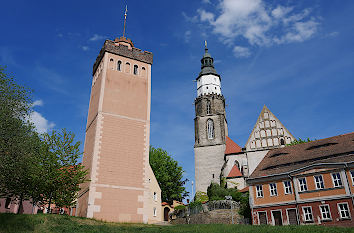 Roter Turm und Kirche St. Marien in Kamenz