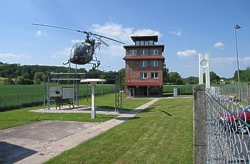 Grenzlandmuseum Eichsfeld mit Hubschrauber