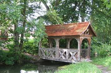 Überdachte Holzbrücke Kloster Veßra