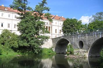 Sternbrücke und Stadtschloss in Weimar