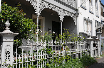 Victorianische Häuser im Stadtzentrum von Melbourne