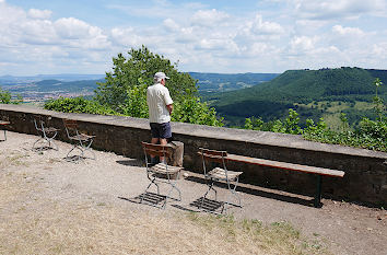 Blick von der Burg Teck zum Breitenstein