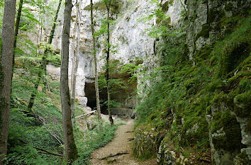 Weg zur Falkensteiner Höhle Schwäbische Alb