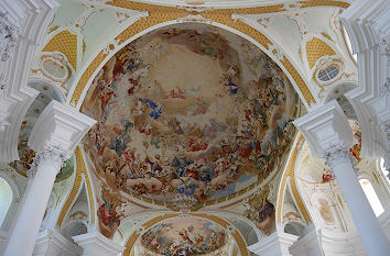 Barockes Deckengemälde Kirche Abtei Neresheim