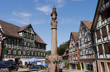 Brunnen und Marktplatz Fachwerkstadt Schiltach