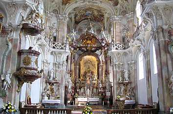 Rokokoaltar der Wallfahrtskirche Birnau