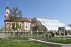 Palmenhaus vor Rosengarten