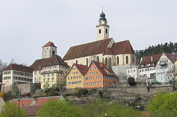 Höchster Punkt der Altstadt in Horb mit Stiftskirche