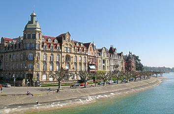 Blick auf die Seestraße in Konstanz