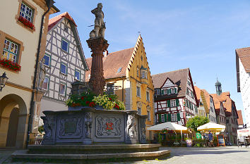 Marktplatz mit Marktbrunnen in Sigmaringen