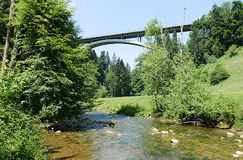 Straßenbrücke über dem Eistobel im Allgäu