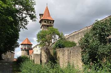 Doppelte Wehrmauer mit Türmen