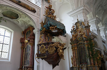 Schiffskanzel Klosterkirche Irsee