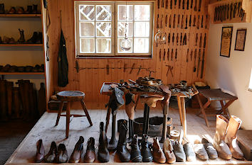 Schusterwerkstadt im Schwäbischen Freilichtmuseum Illerbeuren