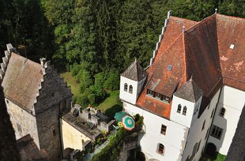 Blick vom Burgturm Schloss Egg