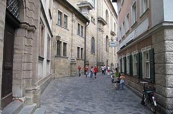 Jesuitenstraße mit Naturkundemuseum in Bamberg