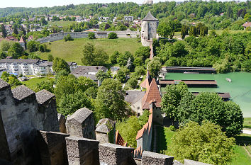 Zinnen Burg Burghausen und Wehranlage am Eggenberg