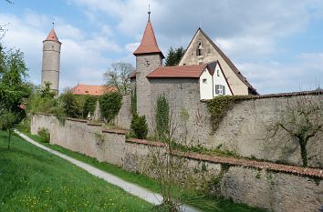 Stadtmauer mit Grünem Turm Dinkelsbühl