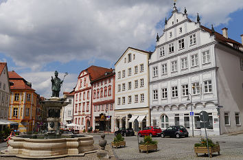 Marktplatz mit Willibaldsbrunnen in Eichstätt
