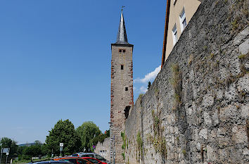 Untere Stadtmauer Karlstadt und Roter Turm