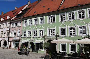 Kaiser-Max-Straße in Kaufbeuren mit Rathaus