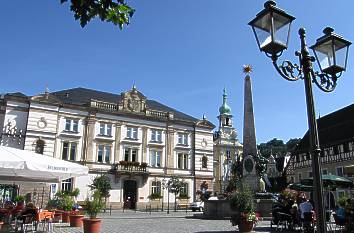 Marktplatz mit Luitpoldbrunnen in Kulmbach