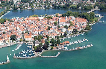 Vogelperspektive Inselstadt Lindau