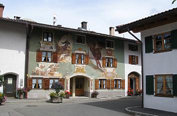 Lüftlmalerei in der Ballenhausgasse in Mittenwald