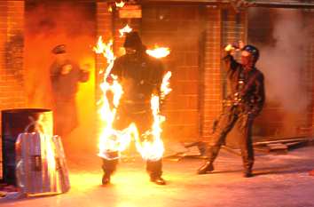 Stuntshow in der Bavaria Filmstadt