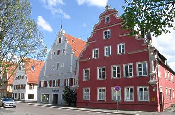 Renaissancehäuser in der Löpsinger Straße in Nördlingen