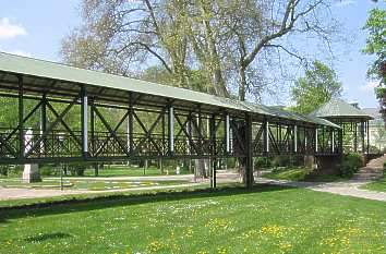 Laubengang vor der Spielbank in Bad Kissingen