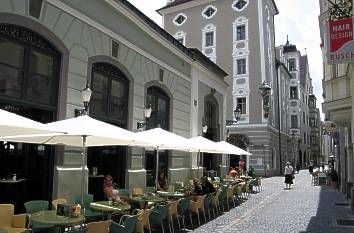 Straßencafé Obere Bachgasse in Regensburg