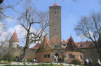 Castle gate in Rothenburg