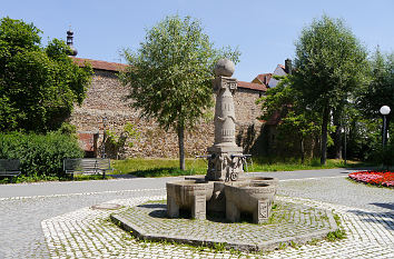 Stadtmauer und Max-Reger-Promenade in Weiden in der Oberpfalz