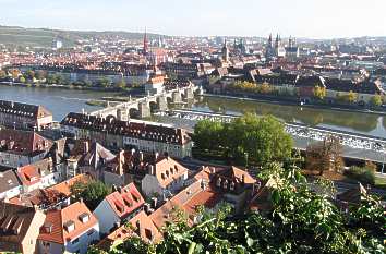 Blick von der Festung Marienberg in Würzburg