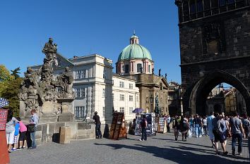 Auf der Karlsbr��cke in Prag