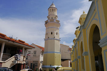 Turm der Lebuh Acheh Moschee in der UNESCO-Welterbestadt in Georg Town