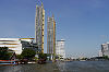 Wolkenkratzer Chao-Phraya-Fluss Bangkok