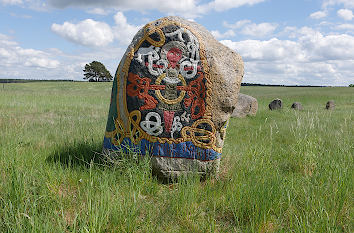 Indianisches Motiv im Findlingspark Henzendorf