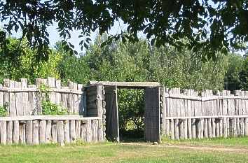 Palisade im Freilichtmuseum