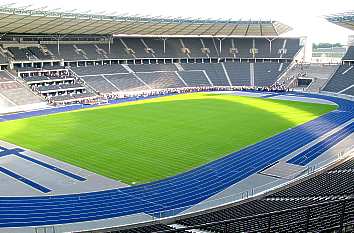 Umgabautes Inneres des Olympiastadions